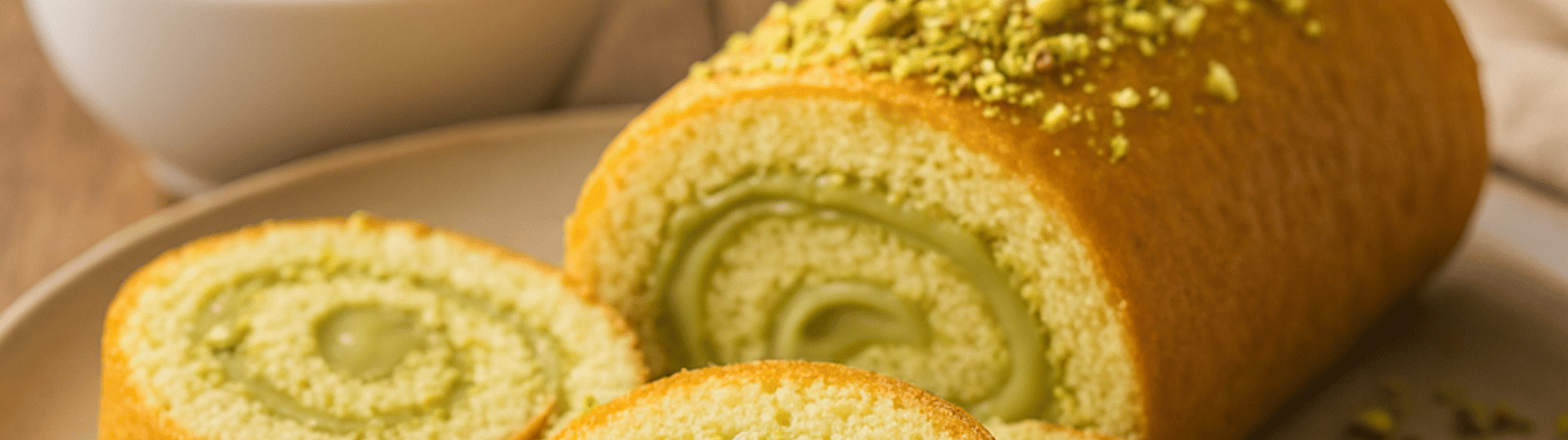 Rotolo soffice al pistacchio: ricetta veloce con crema spalmabile al pistacchio
