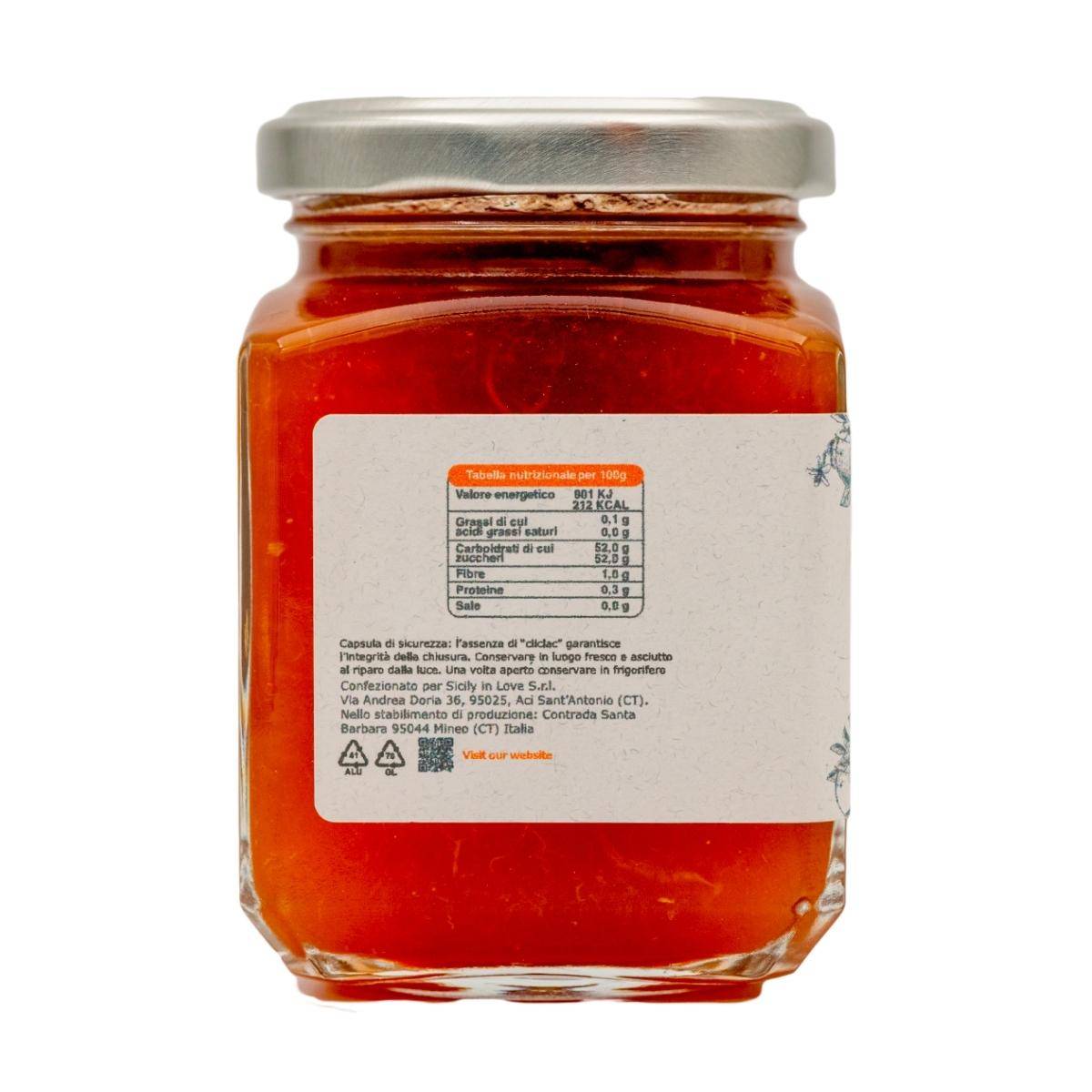 Confiture d'abricots au miel de fleur d'oranger et au zibibbo « IGT Terre Siciliane » - 240 g