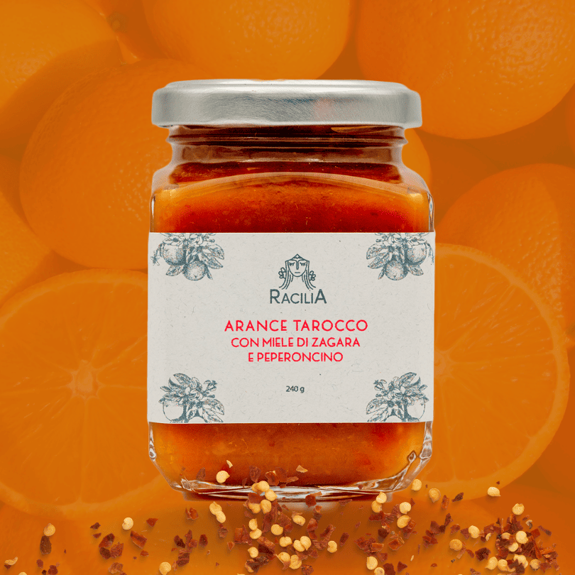 Marmelade d'orange Tarocco au miel de fleur d'oranger et au piment - 240 g
