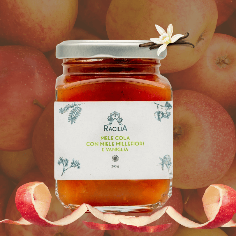 Confiture de pomme au cola, miel de fleurs sauvages et vanille - 240 g