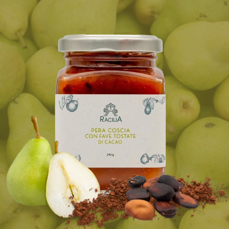 Confiture de poires Coscia aux fèves de cacao grillées - 240 g