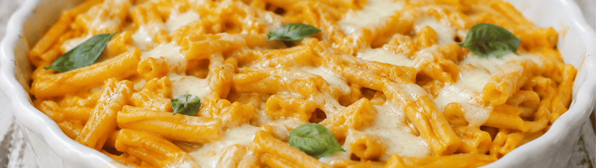 Casarecce di Grano Siciliano Bio con zucca e salsiccia gratinate al forno