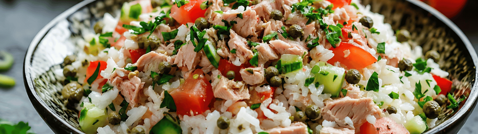 Insalata di riso estiva con Capperi di Salina DOP