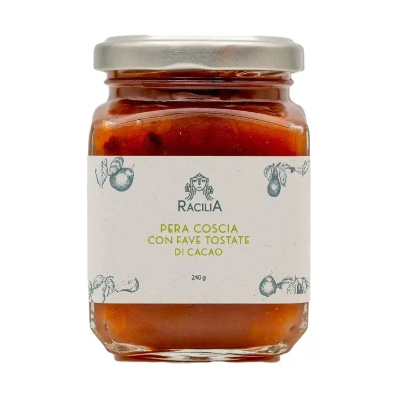 Confettura Pere Coscia con Fave tostate di Cacao - 240g