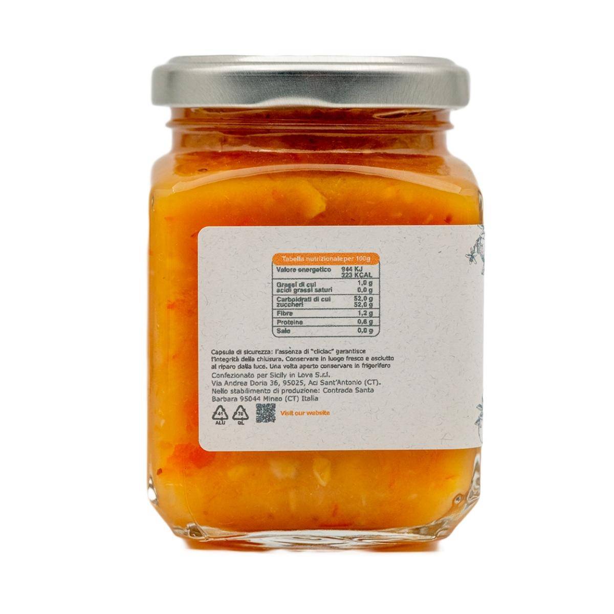 Marmellata di Arance Tarocco con Miele di Zagara e Mandorle