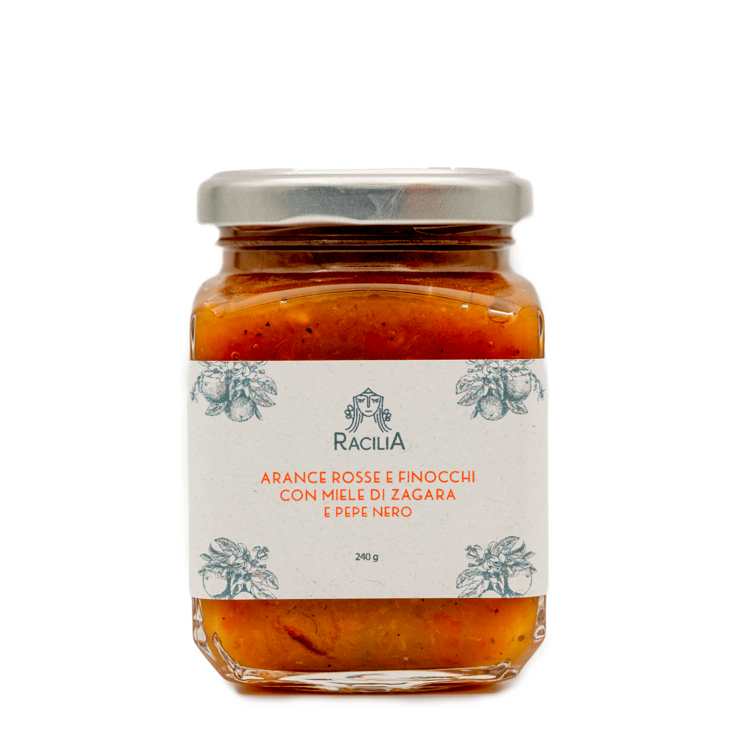 Marmellata Arance Rosse e Finocchi con Miele di Zagara e Pepe Nero - 240g