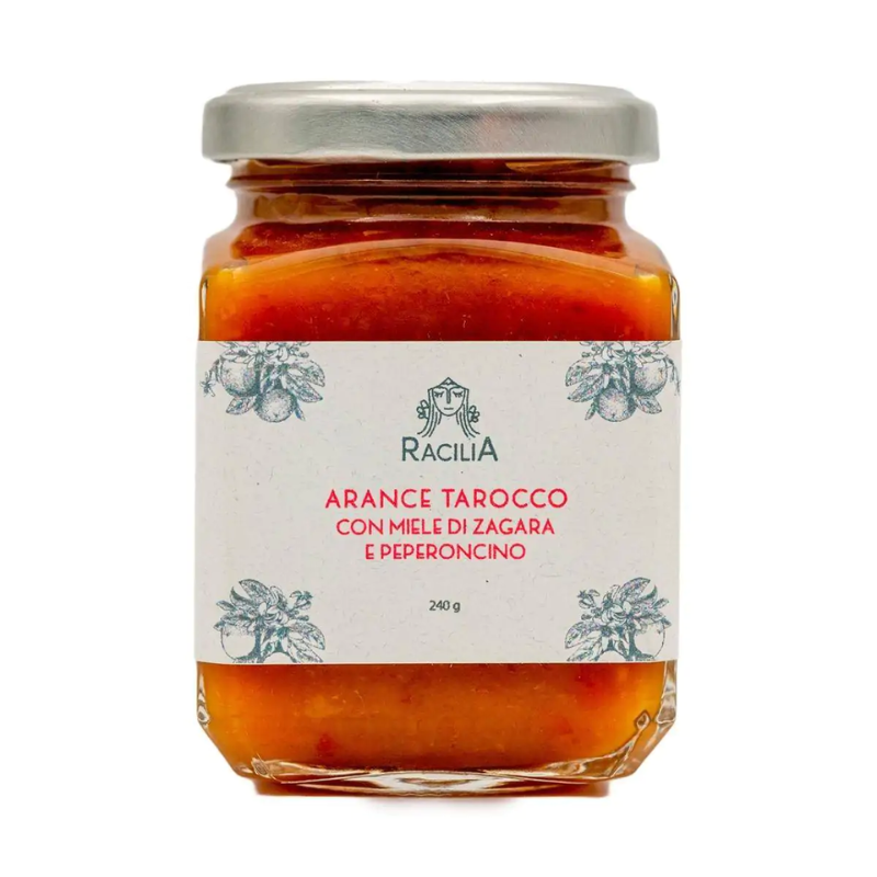 Marmellata di Arance Tarocco con Miele di Zagara e Peperoncino - 240g