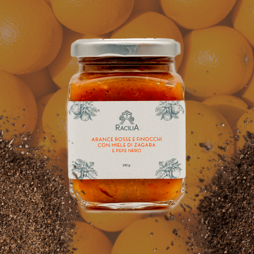 Marmellata Arance Rosse e Finocchi con Miele di Zagara e Pepe Nero - 240g