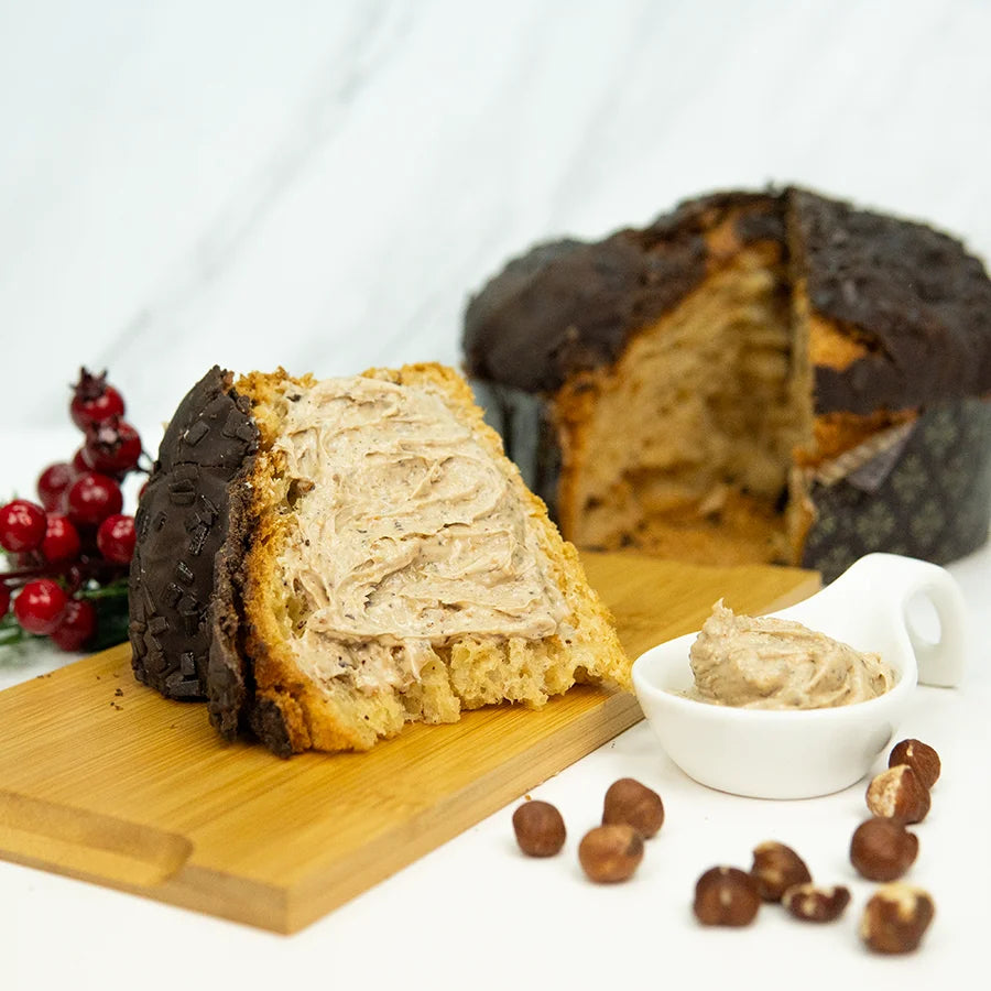 Panettone Artigianale Senza Glutine al Cioccolato + 190g di Crema alla Nocciola