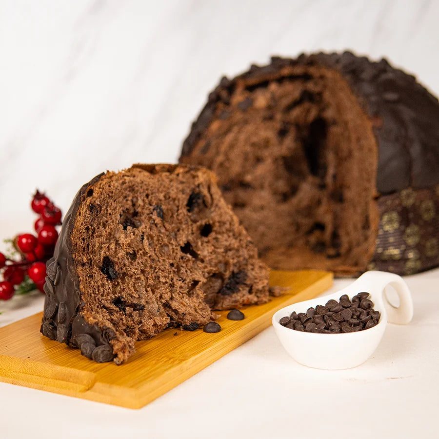 Panettone artisanal à la pâte au chocolat