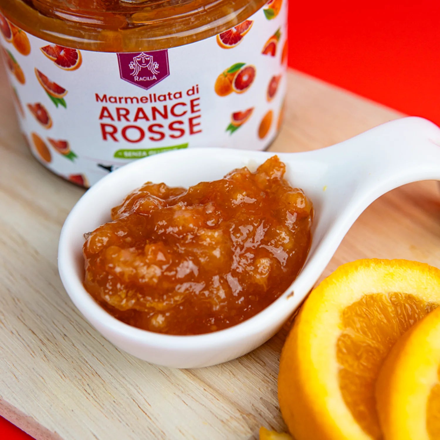 marmellata di arance rosse in dettaglio