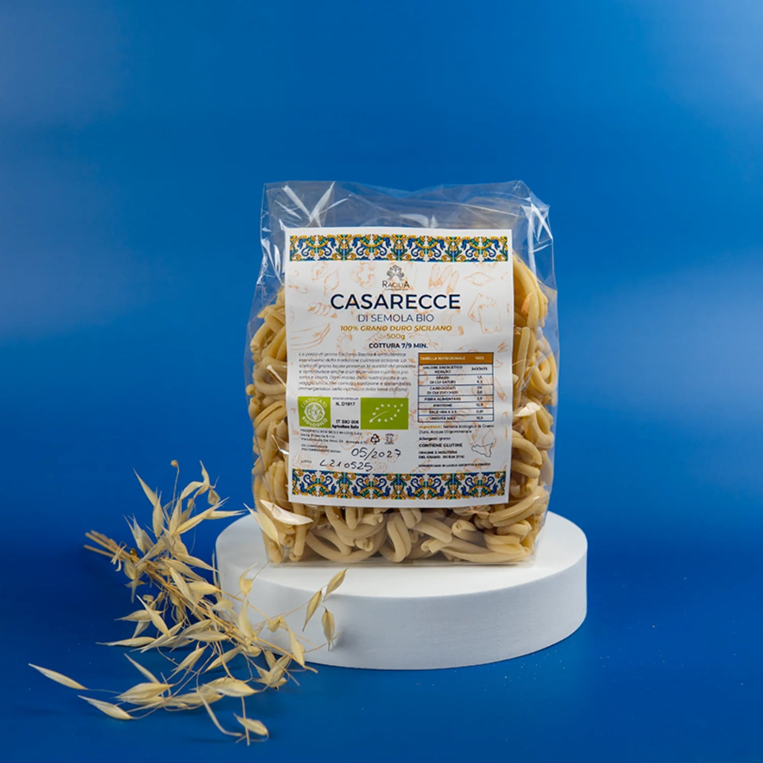 casarecce di semola bio di grano duro siciliano