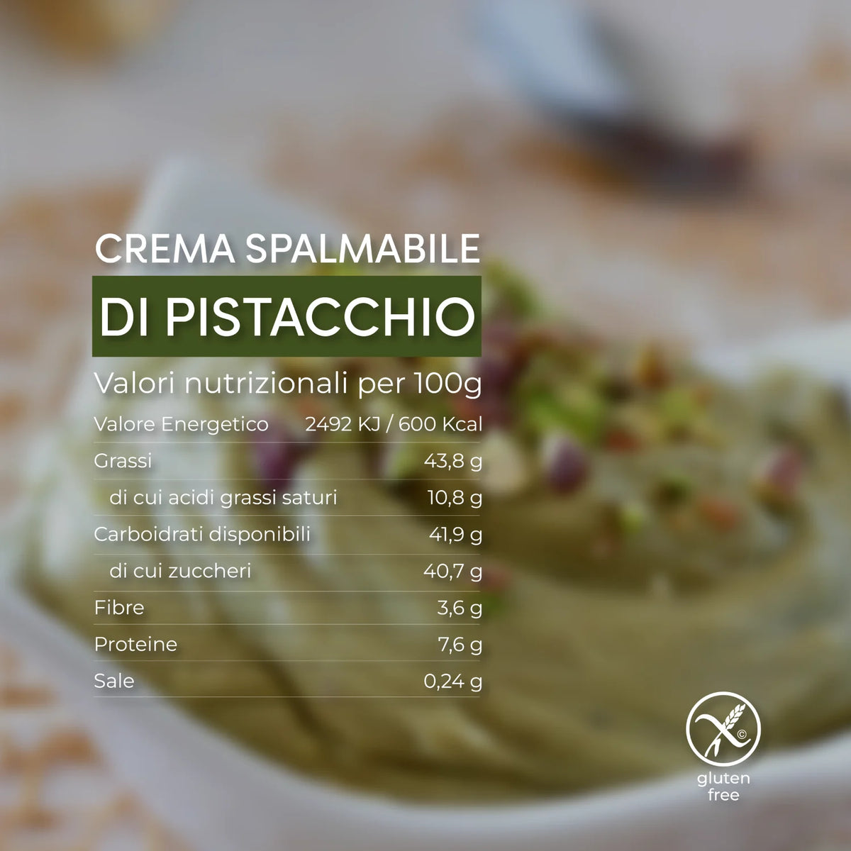 crema di pistacchio spalmabile valori nutrizionali