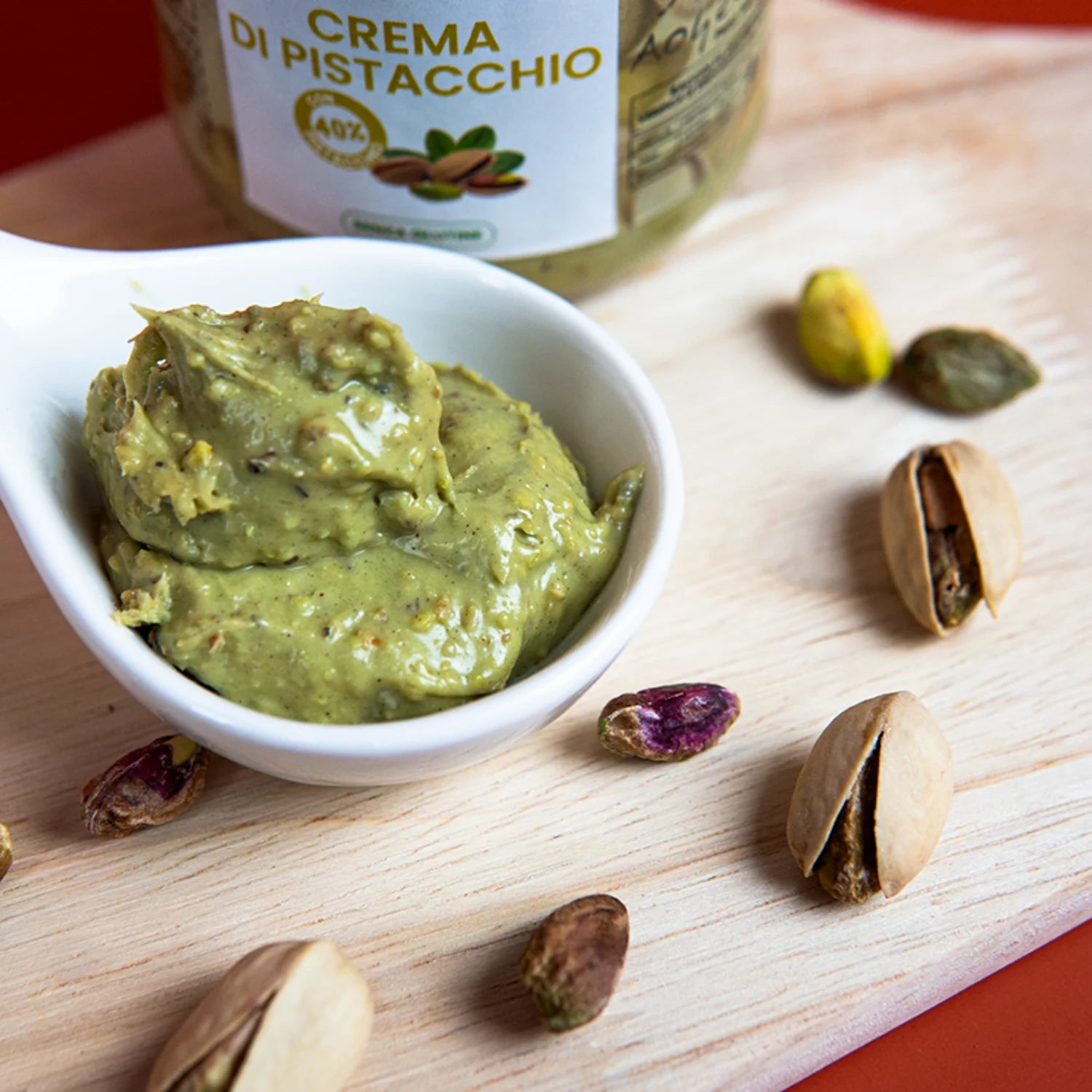 dettaglio crema spalmabile di pistacchio