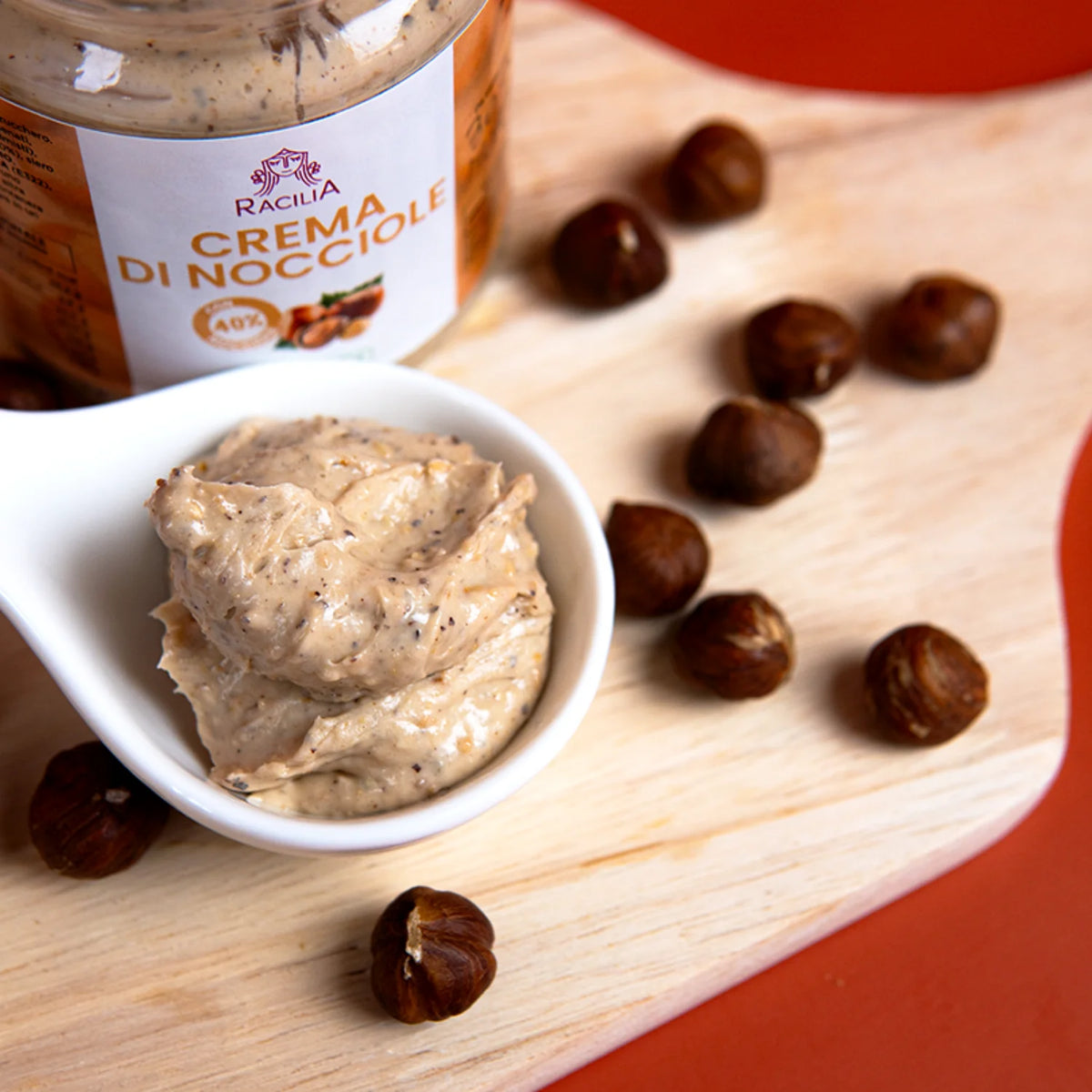 dettaglio consistenza creme spalmabili di nocciole