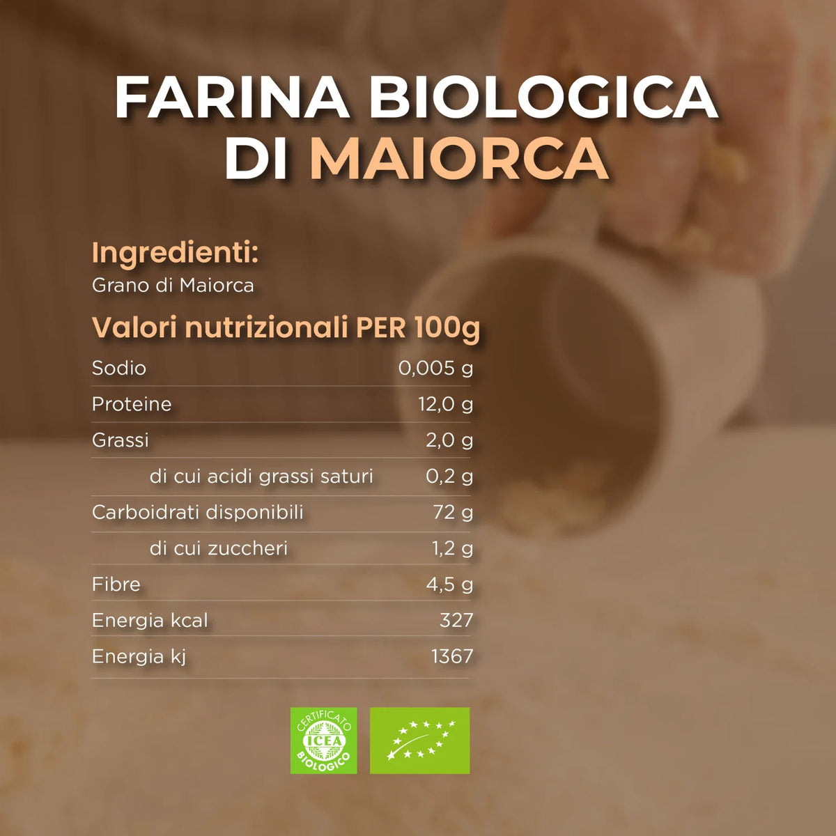 farina di maiorca bio tabella nutrizionale
