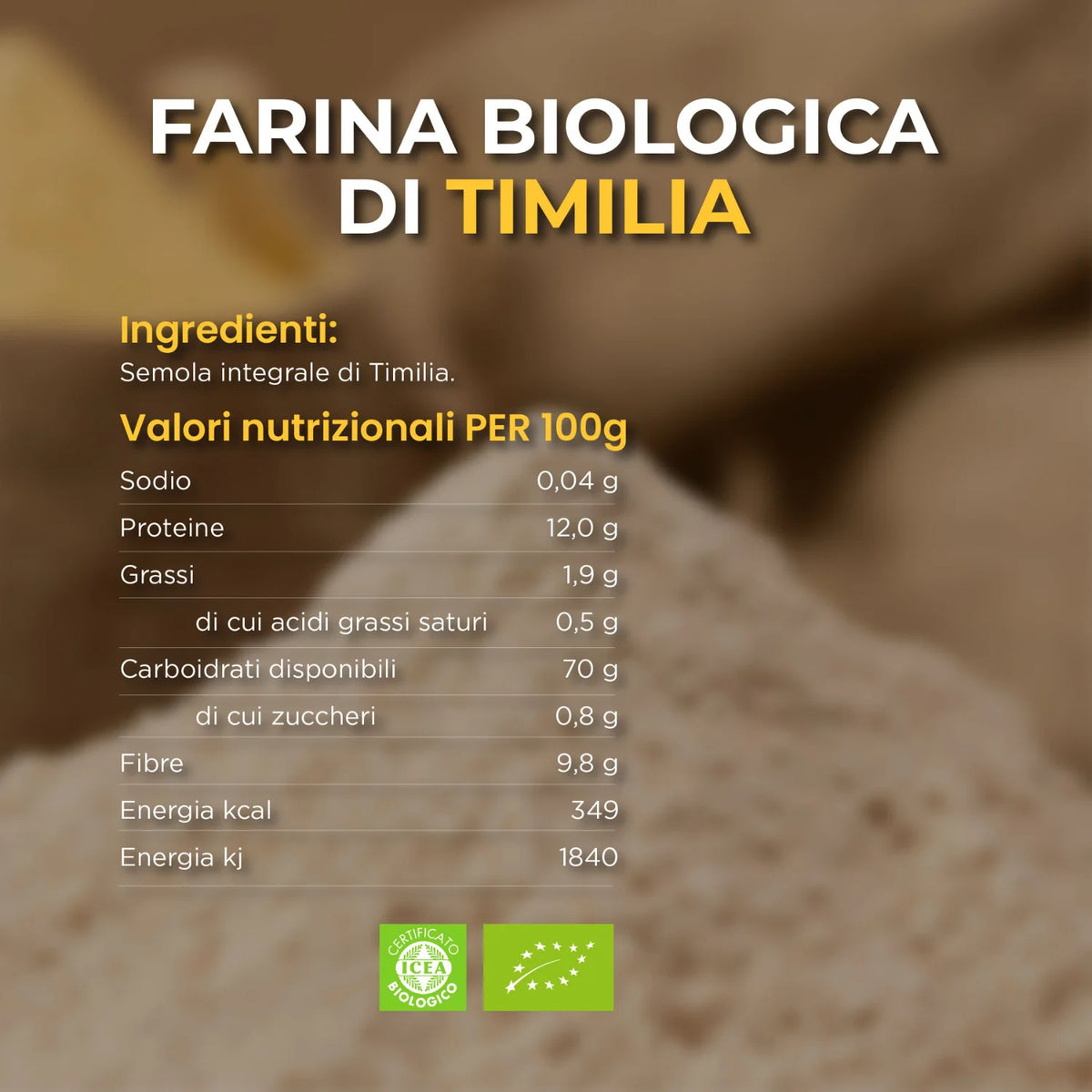 farina di timilia bio valori nutrizionali