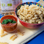 fusilli di semola bio con passata di pomodoro