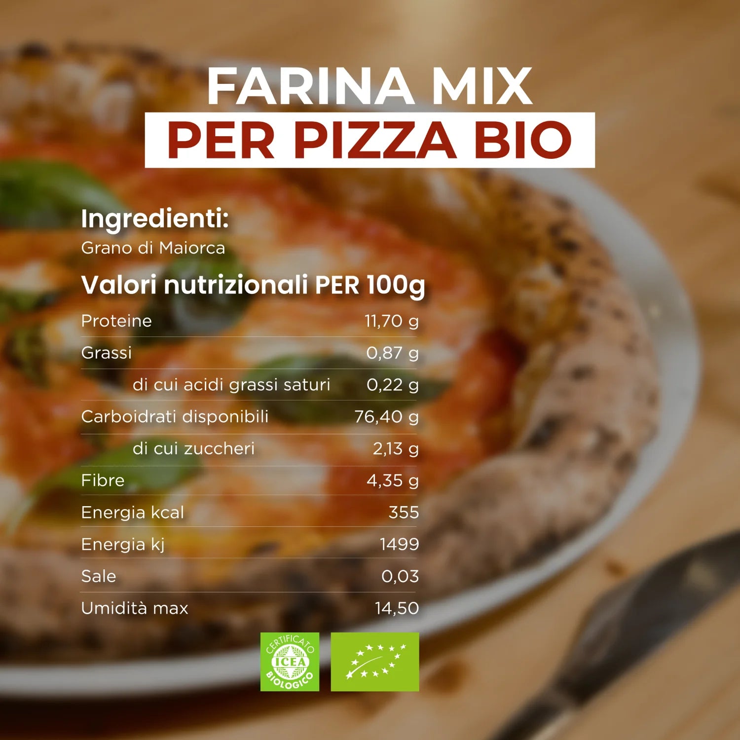 mix per pizza bio valori nutrizionali