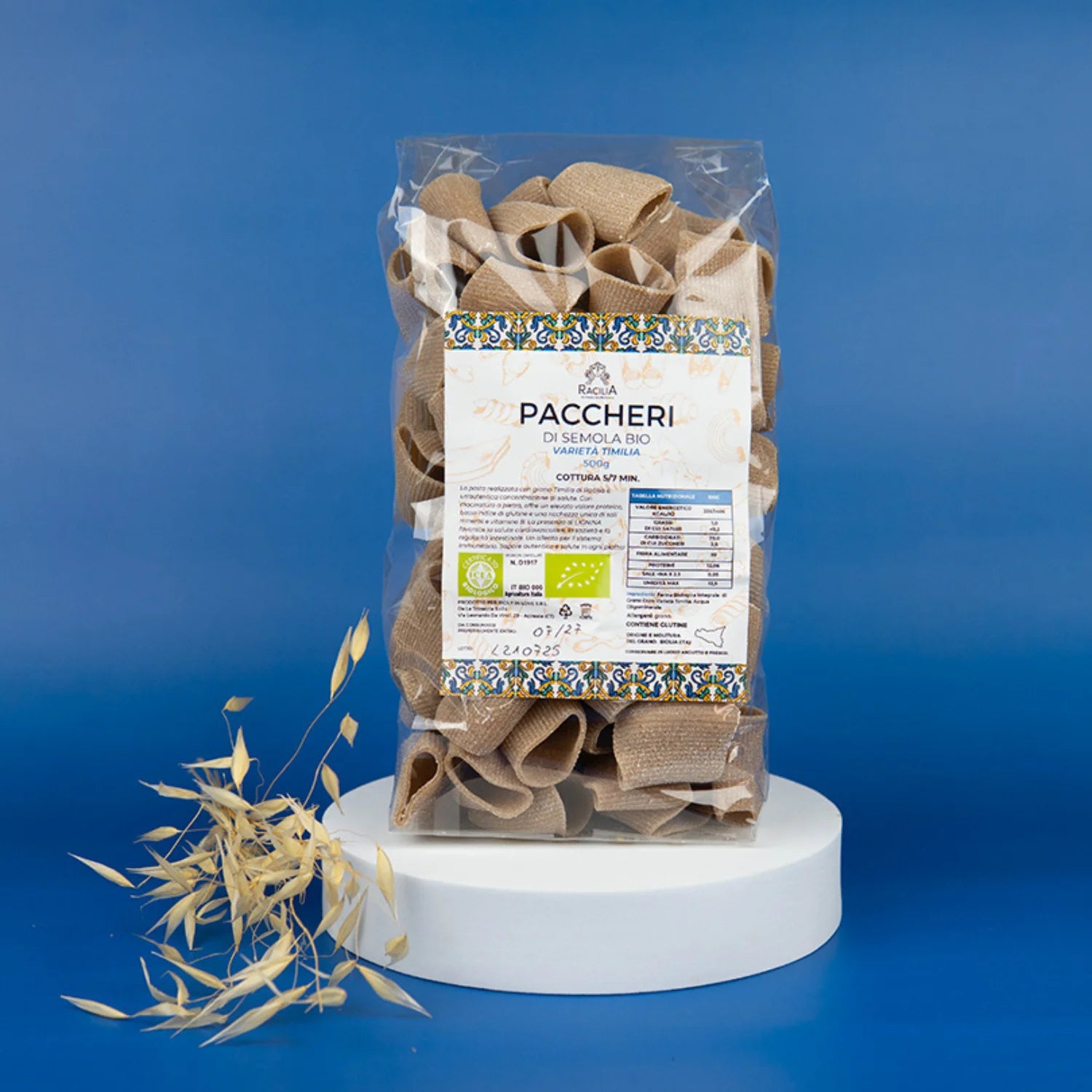 paccheri di semola bio-timilia500gr