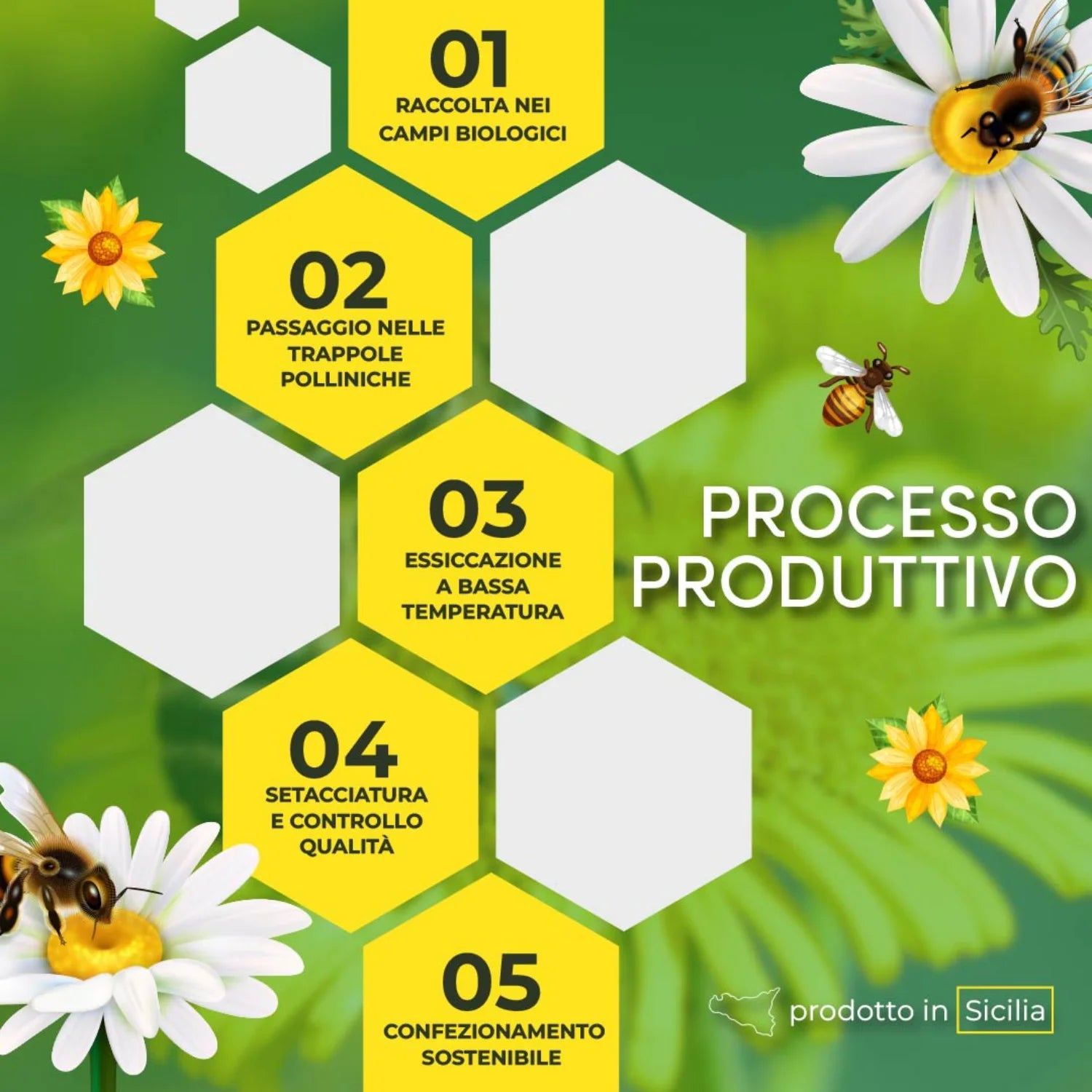 polline bio processo produttivo