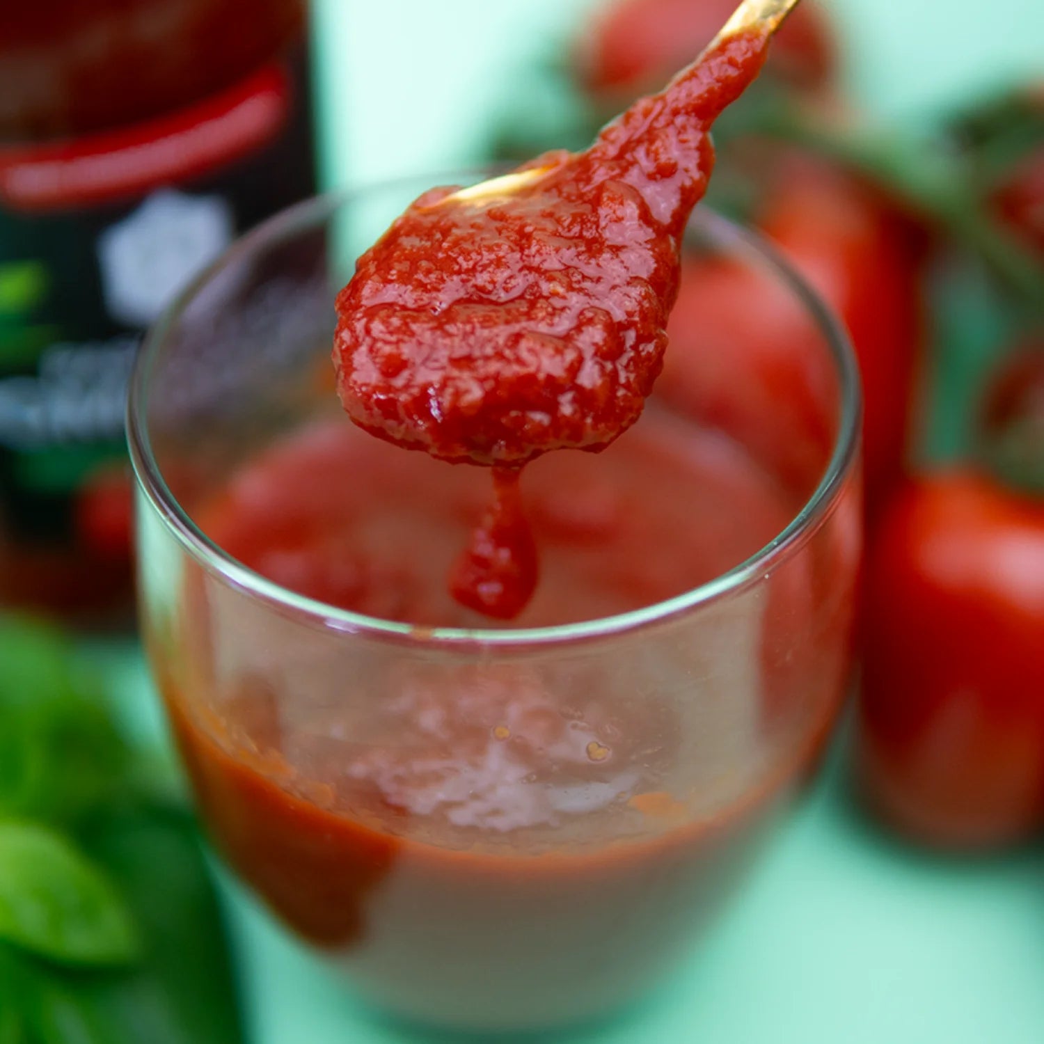 dettaglio di polpa della passata di pomodoro racilia