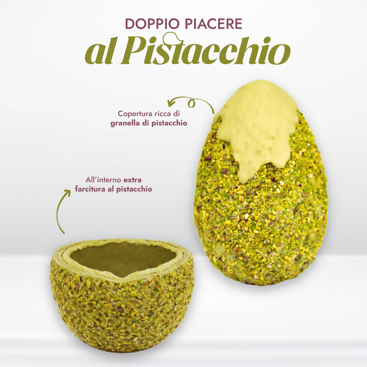 uovo interno farcito extra pistacchio